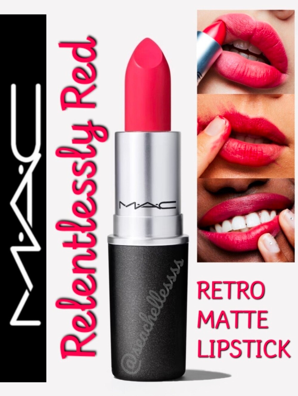 MAC Cosmetics Retro Matte Lipstick Relentlessly Red Brand New In Box Full Size